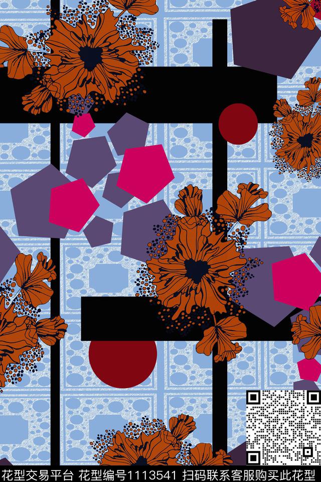 31.jpg - 1113541 - 抽象 几何 大牌风 - 数码印花花型 － 女装花型设计 － 瓦栏