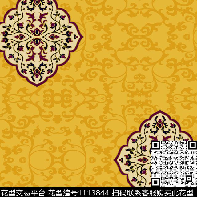 古典花纹中国风民族风数码印花花型下载（图片编号: 1113844） - 瓦栏（Walan）