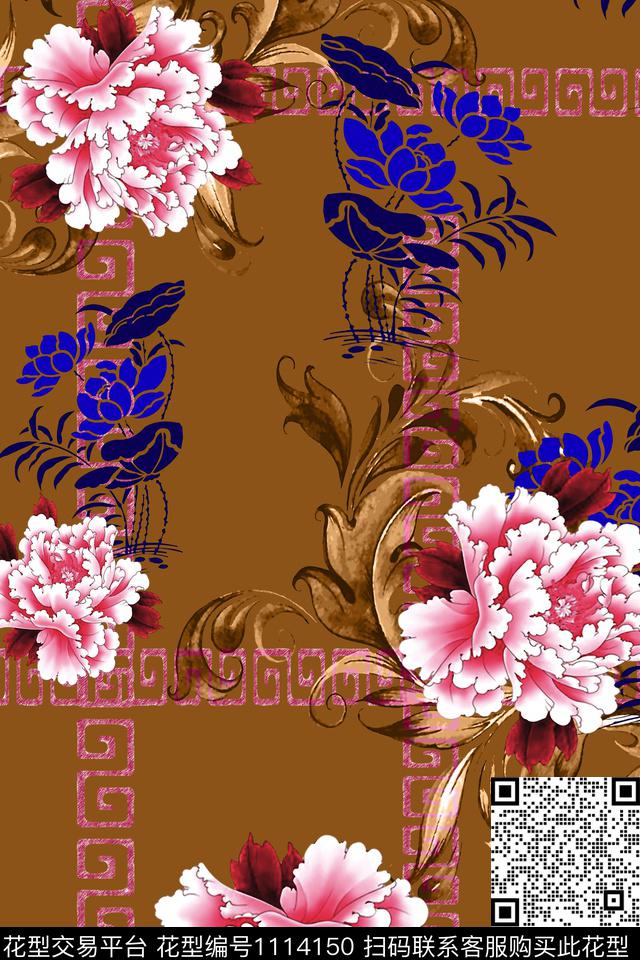 32.jpg - 1114150 - 数码花型 大牌风 古典花纹 - 数码印花花型 － 女装花型设计 － 瓦栏