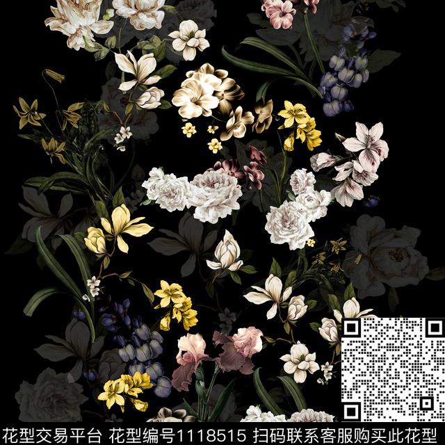 豹子素色后片.jpg - 1118515 - 男装 数码花型 几何 - 数码印花花型 － 女装花型设计 － 瓦栏
