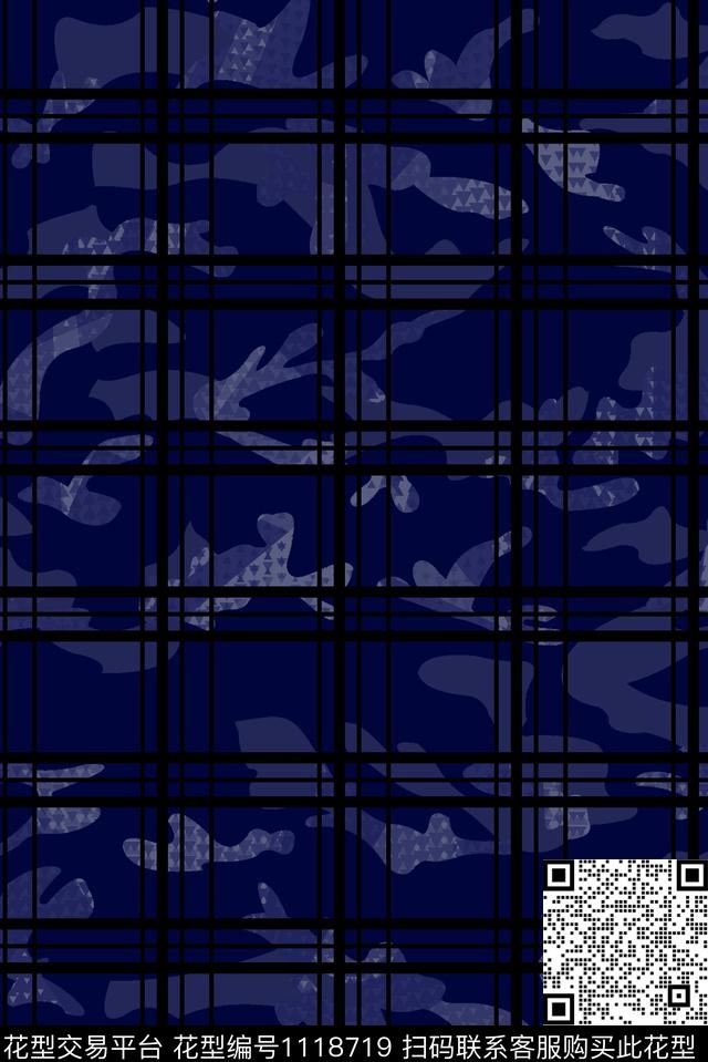格子10.jpg - 1118719 - 线条 几何 格子 - 数码印花花型 － 男装花型设计 － 瓦栏