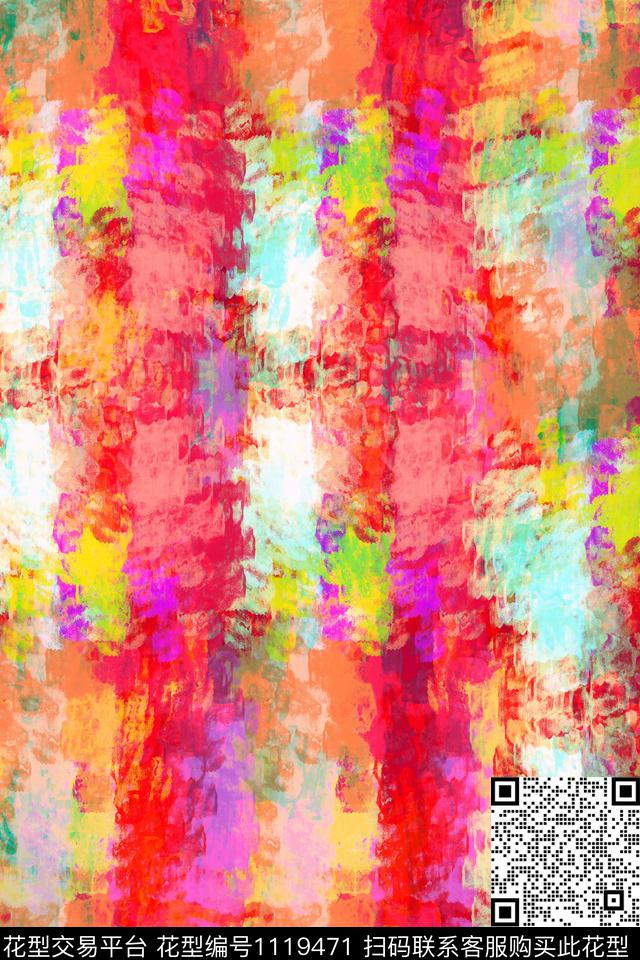 未标题-50.jpg - 1119471 - 纹理 抽象 炫彩 - 数码印花花型 － 女装花型设计 － 瓦栏