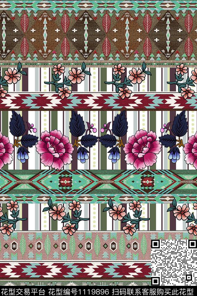 37.jpg - 1119896 - 数码花型 几何 大牌风 - 数码印花花型 － 女装花型设计 － 瓦栏
