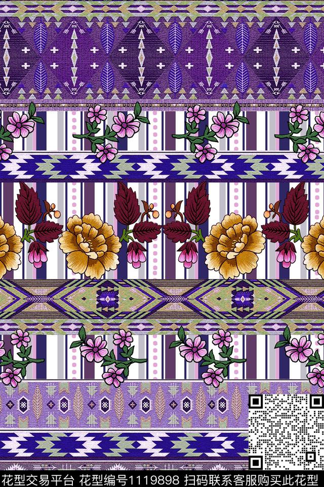 37-1.jpg - 1119898 - 数码花型 几何 大牌风 - 数码印花花型 － 女装花型设计 － 瓦栏
