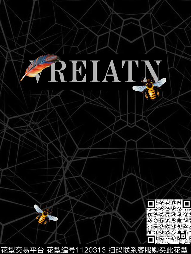 几何创意动物数码印花花型下载（图片编号: 1120313） - 瓦栏（Walan）