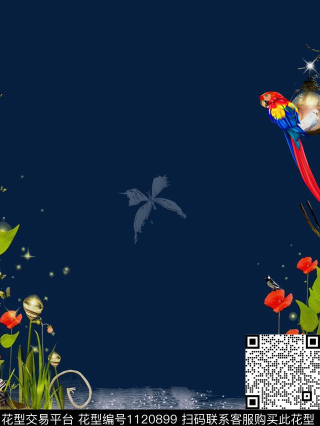 男装数码花型花卉数码印花花型下载（图片编号: 1120899） - 瓦栏（Walan）