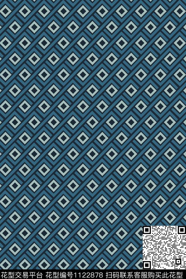 几何花卉沙发布居家感传统印花花型下载（图片编号: 1122878） - 瓦栏（Walan）