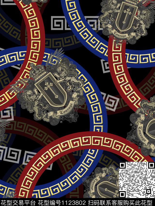欧式宫廷风.jpg - 1123802 - 大牌男装 欧洲 宫廷风 - 数码印花花型 － 男装花型设计 － 瓦栏