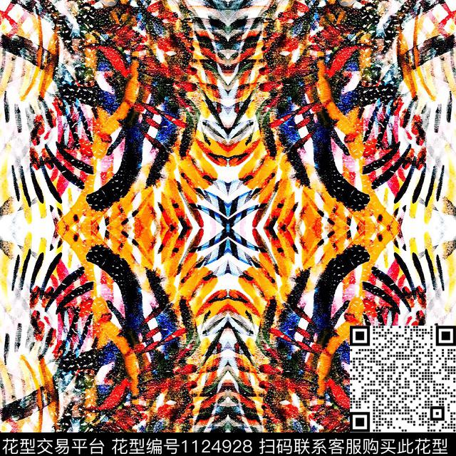 17_0000_1.jpg - 1124928 - 数码花型 几何 抽象 - 数码印花花型 － 女装花型设计 － 瓦栏