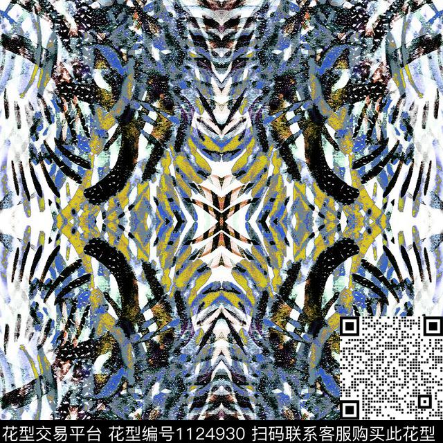 17_0002_3.jpg - 1124930 - 数码花型 几何 抽象 - 数码印花花型 － 女装花型设计 － 瓦栏