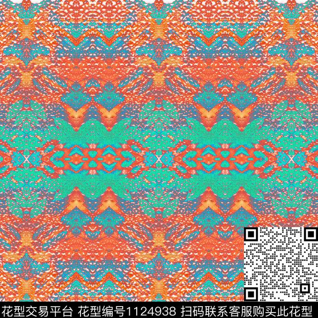 18_0000_1.jpg - 1124938 - 数码花型 几何 抽象 - 数码印花花型 － 女装花型设计 － 瓦栏