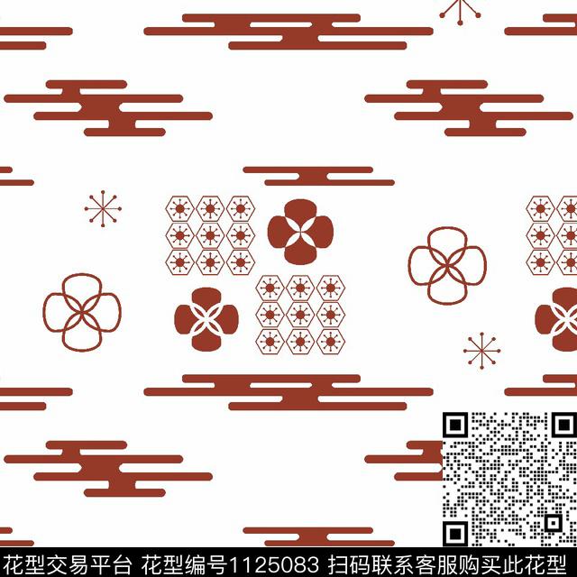 11-8.jpg - 1125083 - 几何 创意 日式和风配色 - 数码印花花型 － 墙纸花型设计 － 瓦栏