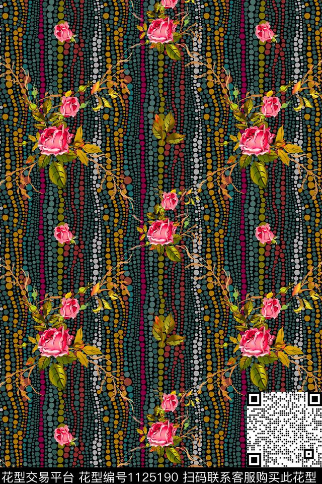 yc1-8.jpg - 1125190 - 花卉 格子 抽象 - 数码印花花型 － 女装花型设计 － 瓦栏