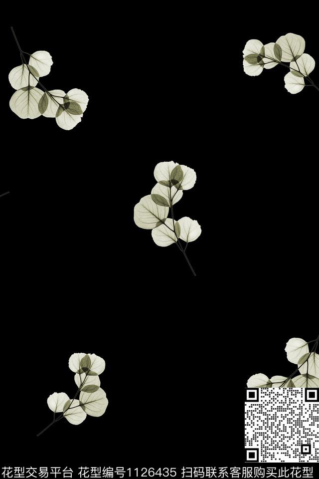 A181004.jpg - 1126435 - 数码花型 黑底花卉 民族风 - 数码印花花型 － 女装花型设计 － 瓦栏