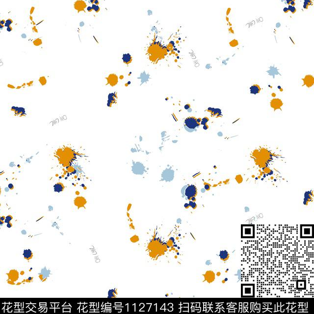 水彩色.jpg - 1127143 - 抽象 水彩 水墨风 - 数码印花花型 － 童装花型设计 － 瓦栏