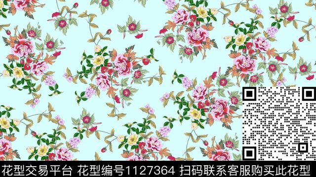 h6-6.jpg - 1127364 - 花卉 数码花型 小碎花 - 数码印花花型 － 女装花型设计 － 瓦栏