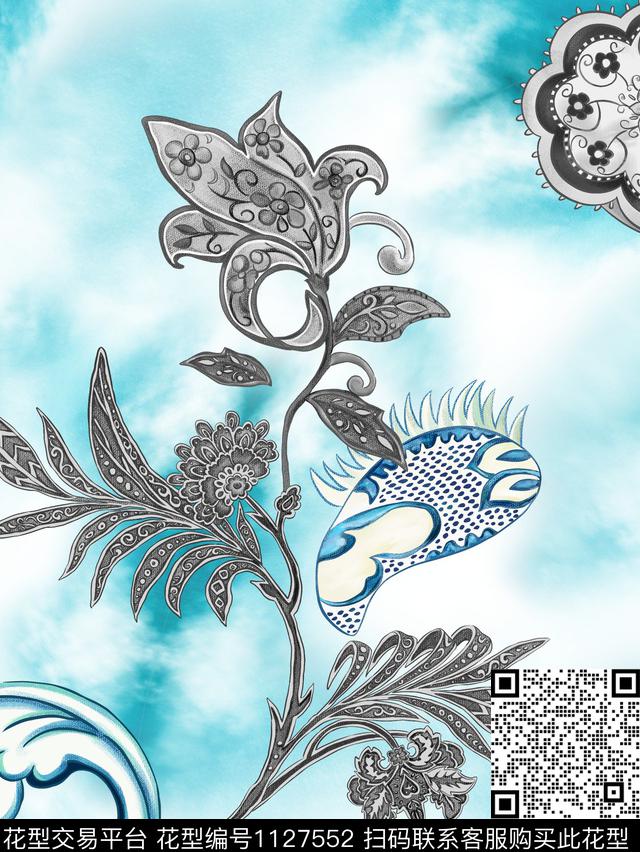佩斯利大牌风流行趋势传统印花花型下载（图片编号: 1127552） - 瓦栏（Walan）