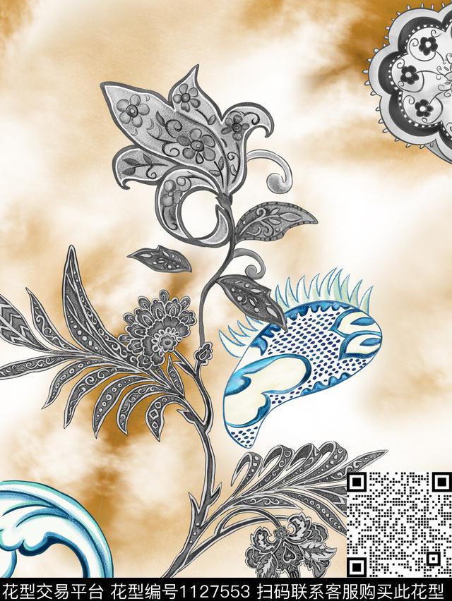 佩斯利大牌风流行趋势传统印花花型下载（图片编号: 1127553） - 瓦栏（Walan）