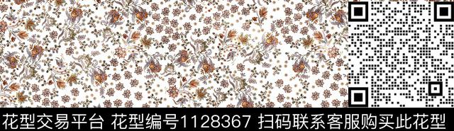 110.jpg - 1128367 - 复古 抽象 小碎花 - 传统印花花型 － 女装花型设计 － 瓦栏