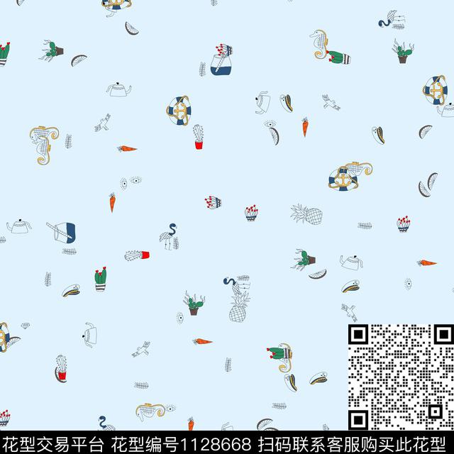 b18.jpg - 1128668 - 卡通 线条画 玩具 - 数码印花花型 － 童装花型设计 － 瓦栏