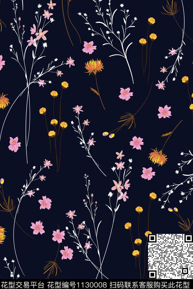 2018-10-11.jpg - 1130008 - 纹理 手绘 花卉花朵 - 数码印花花型 － 女装花型设计 － 瓦栏