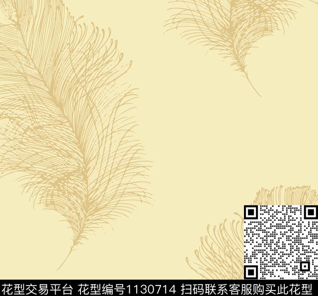 034.jpg - 1130714 - 窗帘 羽毛 中国 - 数码印花花型 － 窗帘花型设计 － 瓦栏