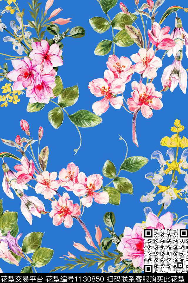 181014A.jpg - 1130850 - 数码花型 女装 花卉 - 数码印花花型 － 女装花型设计 － 瓦栏