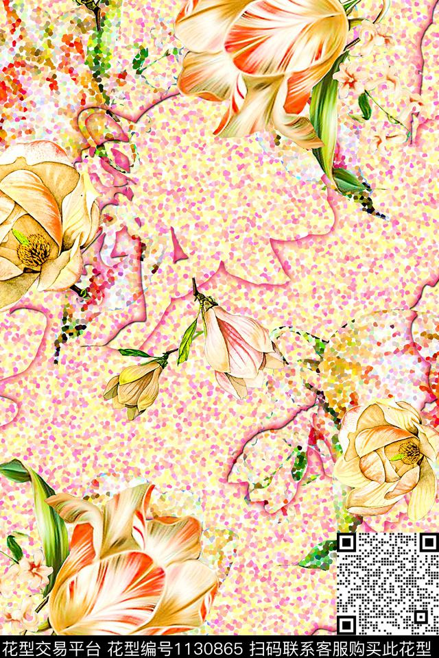 1810144-2.jpg - 1130865 - 数码花型 女装 花卉 - 数码印花花型 － 女装花型设计 － 瓦栏