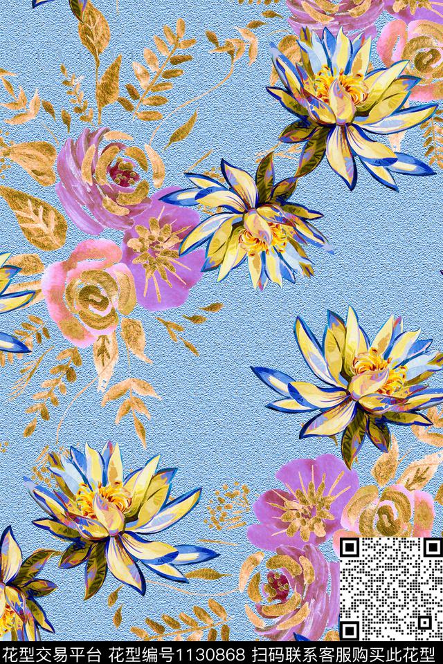 1810145-2.jpg - 1130868 - 数码花型 女装 花卉 - 数码印花花型 － 女装花型设计 － 瓦栏