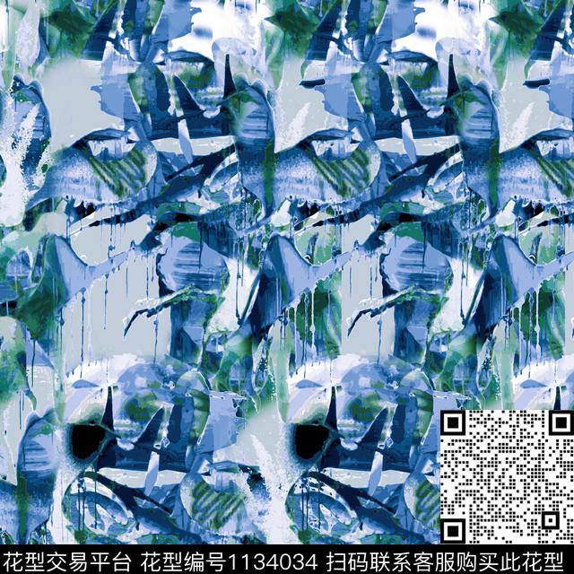 x-5.jpg - 1134034 - 复古 女装 抽象 - 数码印花花型 － 女装花型设计 － 瓦栏