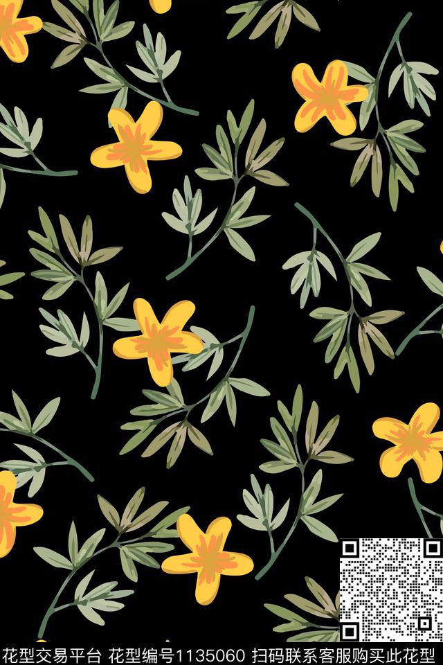 20181024b2.jpg - 1135060 - 植物 花卉 小碎花 - 数码印花花型 － 女装花型设计 － 瓦栏