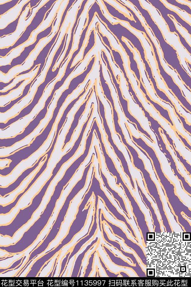 18wl1026-3.jpg - 1135997 - 动物纹 豹纹 斑马纹 - 传统印花花型 － 女装花型设计 － 瓦栏