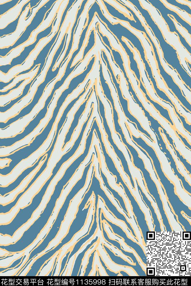 18wl1026-4.jpg - 1135998 - 动物纹 豹纹 斑马纹 - 传统印花花型 － 女装花型设计 － 瓦栏