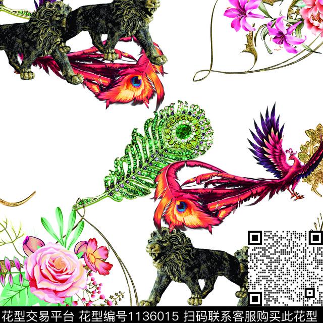 未标题-35.jpg - 1136015 - 动物 豹纹 人物 - 数码印花花型 － 男装花型设计 － 瓦栏