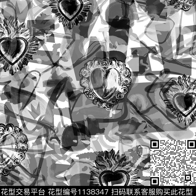 抽象几何幻彩欧式胸针-3.jpg - 1138347 - 抽象 男装 几何 - 数码印花花型 － 男装花型设计 － 瓦栏