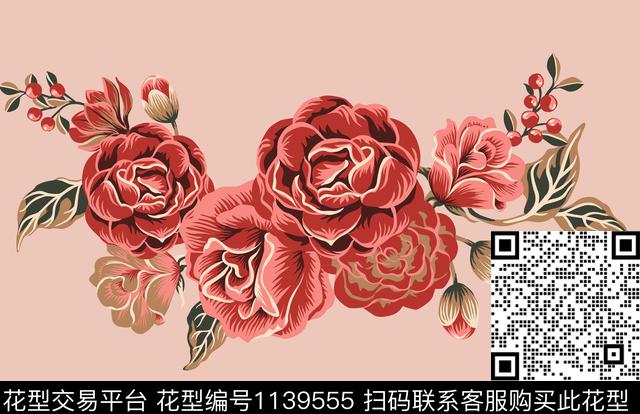 定位个性趣味绣花.jpg - 1139555 - 可爱 卫衣绣花 T恤绣花 - 传统印花花型 － 女装花型设计 － 瓦栏