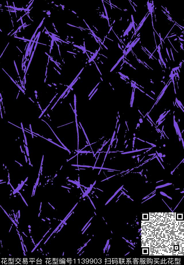 随意线条 紫色 三头机.jpg - 1139903 - 趣味 格子 大牌风 - 数码印花花型 － 女装花型设计 － 瓦栏