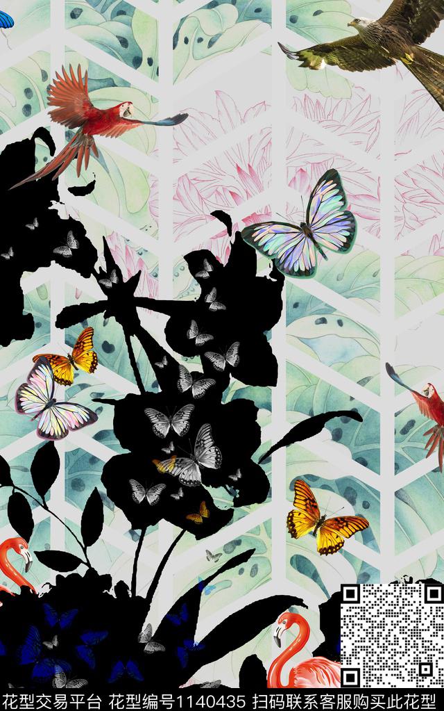 12.jpg - 1140435 - 褪色花卉 肌理 蝴蝶 - 数码印花花型 － 女装花型设计 － 瓦栏
