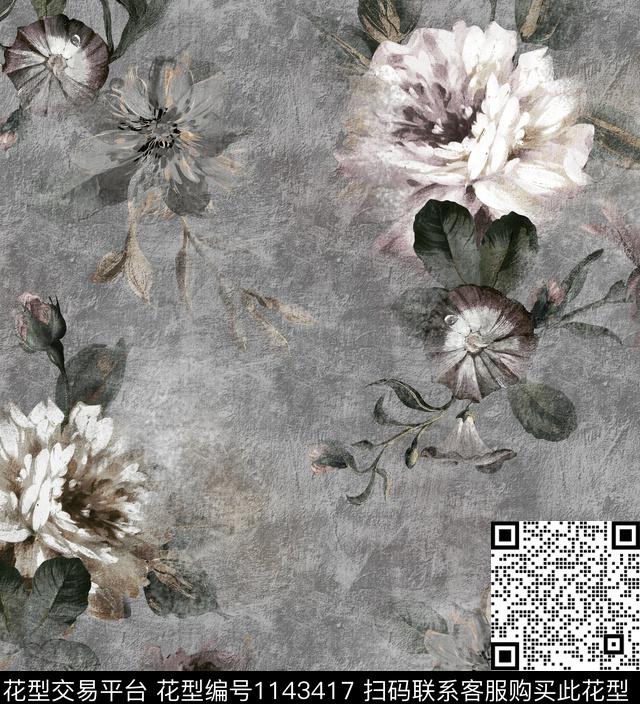 12.jpg - 1143417 - 肌理 清爽底花卉 墙纸 - 数码印花花型 － 墙纸花型设计 － 瓦栏