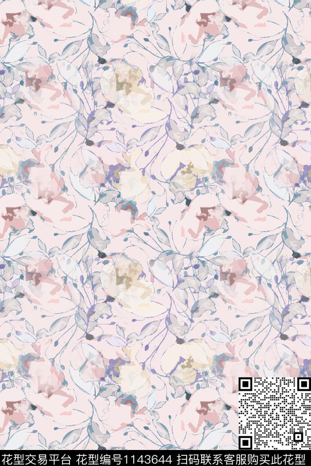 181115-径庭迷彩-3-2.jpg - 1143644 - 抽象花卉 径庭迷彩 迷彩图案 - 数码印花花型 － 女装花型设计 － 瓦栏