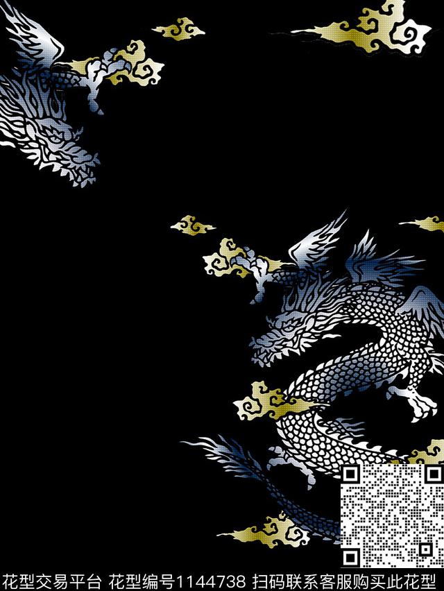 动物复古男装传统印花花型下载（图片编号: 1144738） - 瓦栏（Walan）