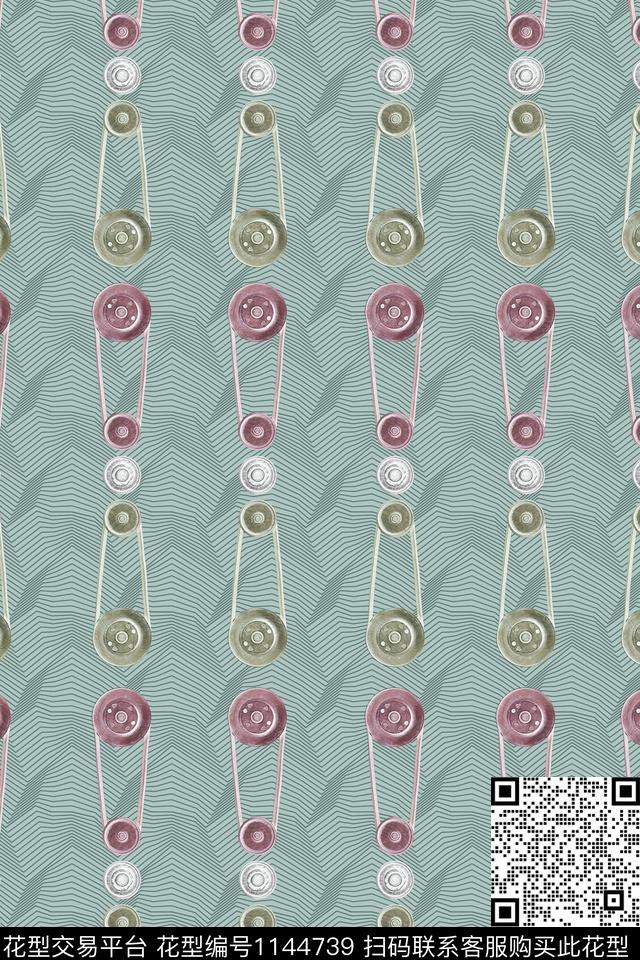 几何线条底纹扣子排列.jpg - 1144739 - 抽象 纹理 几何 - 数码印花花型 － 男装花型设计 － 瓦栏