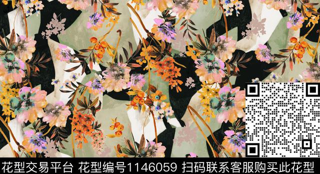 101401-15.jpg - 1146059 - 抽象 风格化花卉 大牌风 - 数码印花花型 － 女装花型设计 － 瓦栏