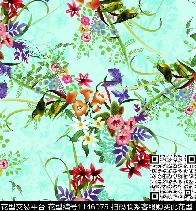 101401-22.jpg - 1146075 - 抽象 风格化花卉 大牌风 - 数码印花花型 － 女装花型设计 － 瓦栏