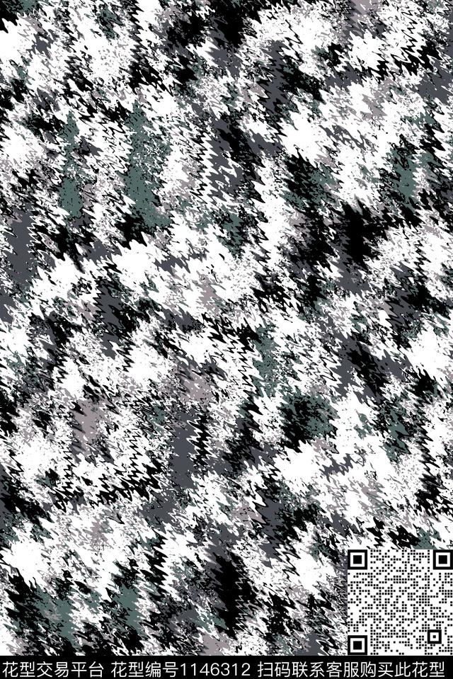 H9967.jpg - 1146312 - 波浪纹 肌理 迷彩纹理 - 传统印花花型 － 男装花型设计 － 瓦栏