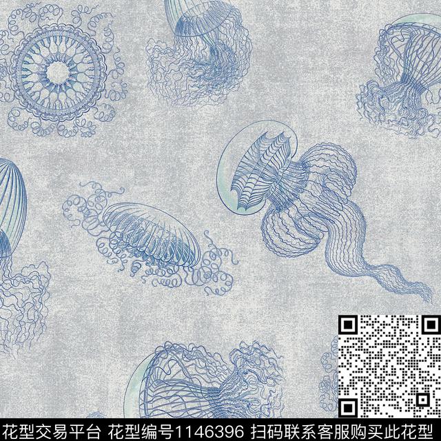 海藻2.jpg - 1146396 - 肌理 素雅 海藻 - 数码印花花型 － 墙纸花型设计 － 瓦栏