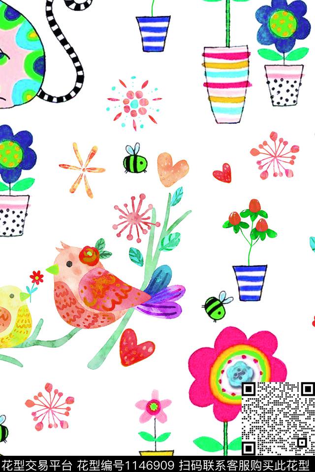 18112003-2.jpg - 1146909 - 可爱 手绘花卉 阳光 - 数码印花花型 － 童装花型设计 － 瓦栏