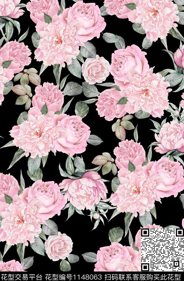 1.jpg - 1148063 - 大牌风 花卉 2019年春夏 - 传统印花花型 － 女装花型设计 － 瓦栏
