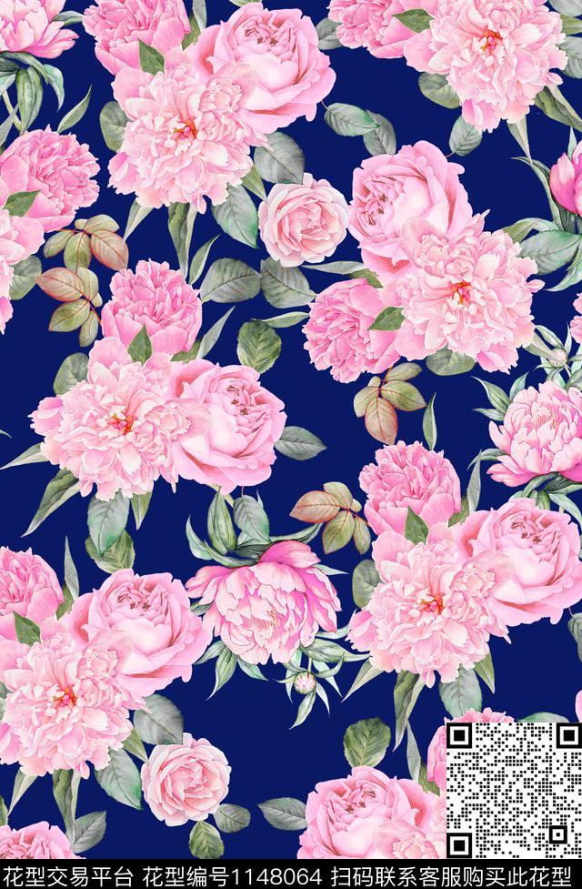 2.jpg - 1148064 - 大牌风 花卉 2019年春夏 - 传统印花花型 － 女装花型设计 － 瓦栏