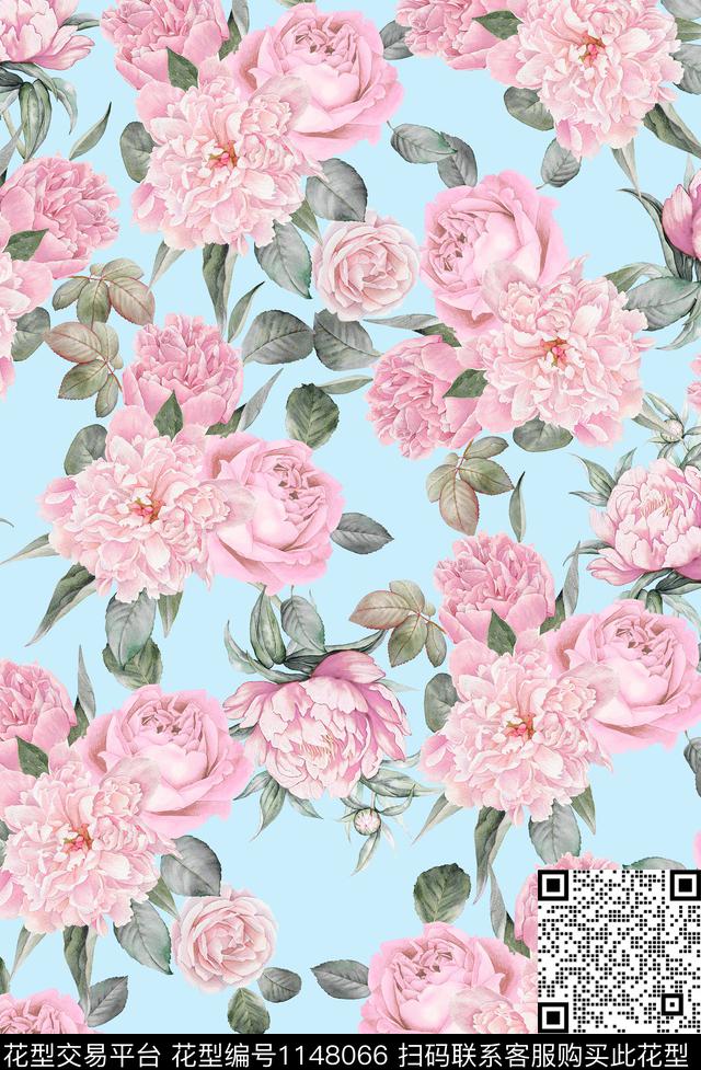 3.jpg - 1148066 - 大牌风 花卉 2019年春夏 - 传统印花花型 － 女装花型设计 － 瓦栏